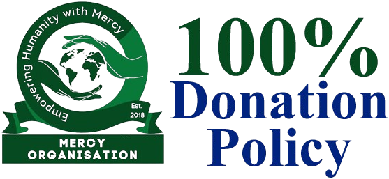 Mercy Organisation — 100% Donation Policy