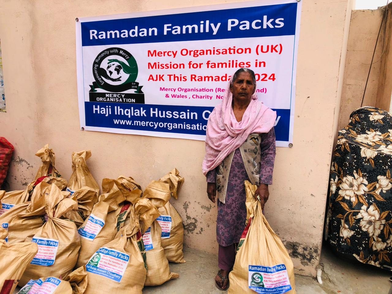 Ramadan 2024 family food packs being distributed in Azad Kashmir