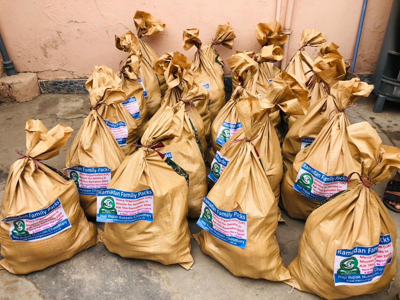 Ramadan 2024 family food packs being distributed in Azad Kashmir